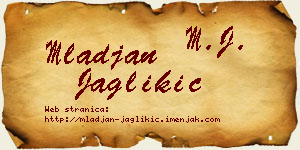 Mlađan Jaglikić vizit kartica